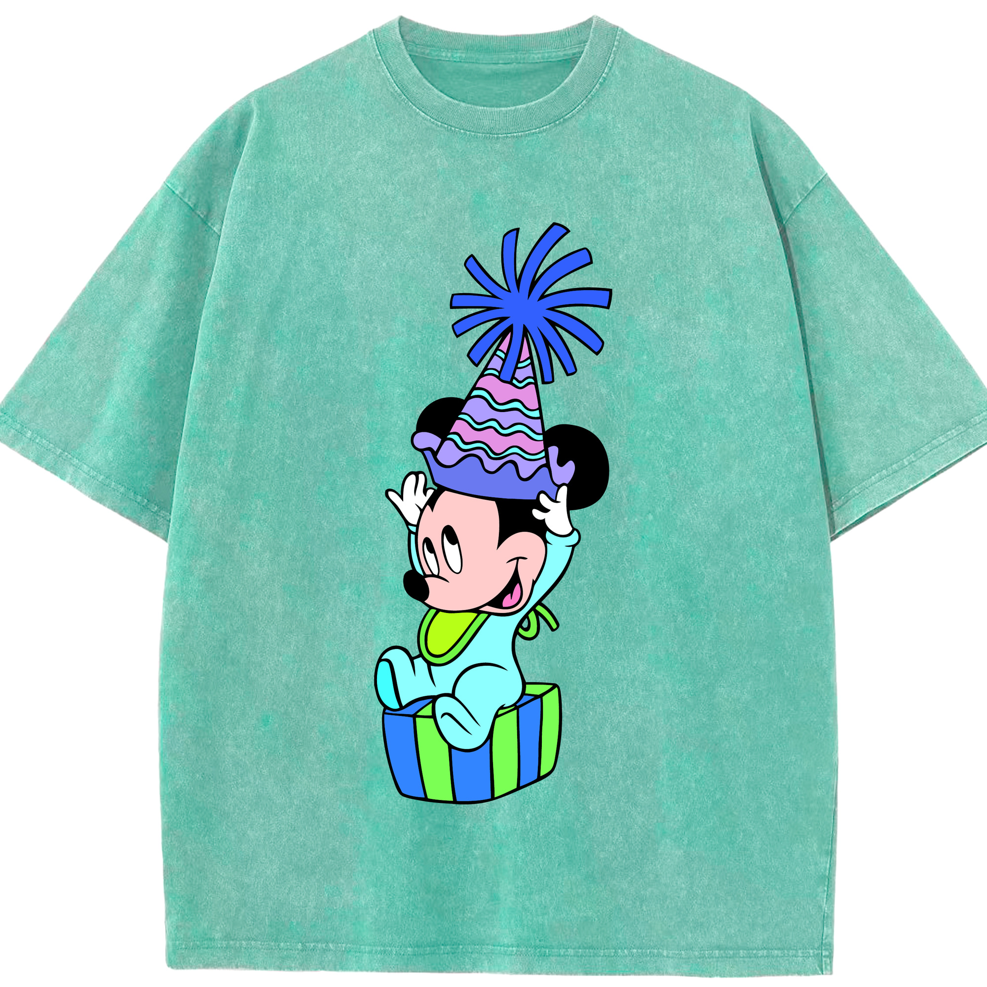 （画像用） ミッキーマウス Mickey Mouse 綿100% ヴィンテージ風 半袖Tシャツ（フロントプリント）